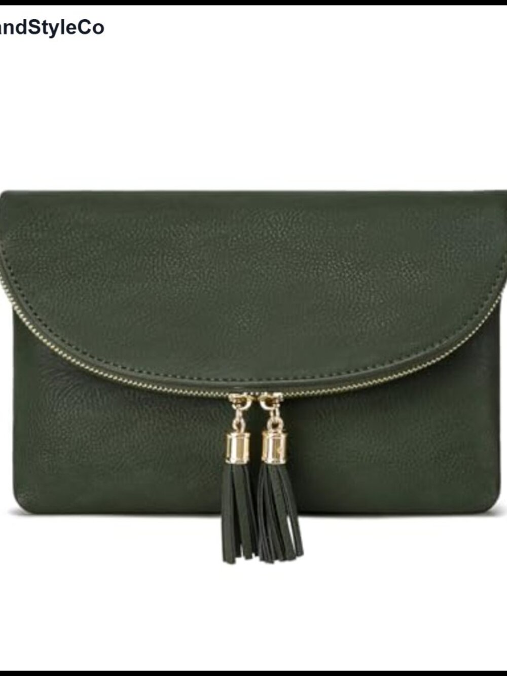 Faux Leather Multi-Compartment Envelope Clutch Crossbody Bag